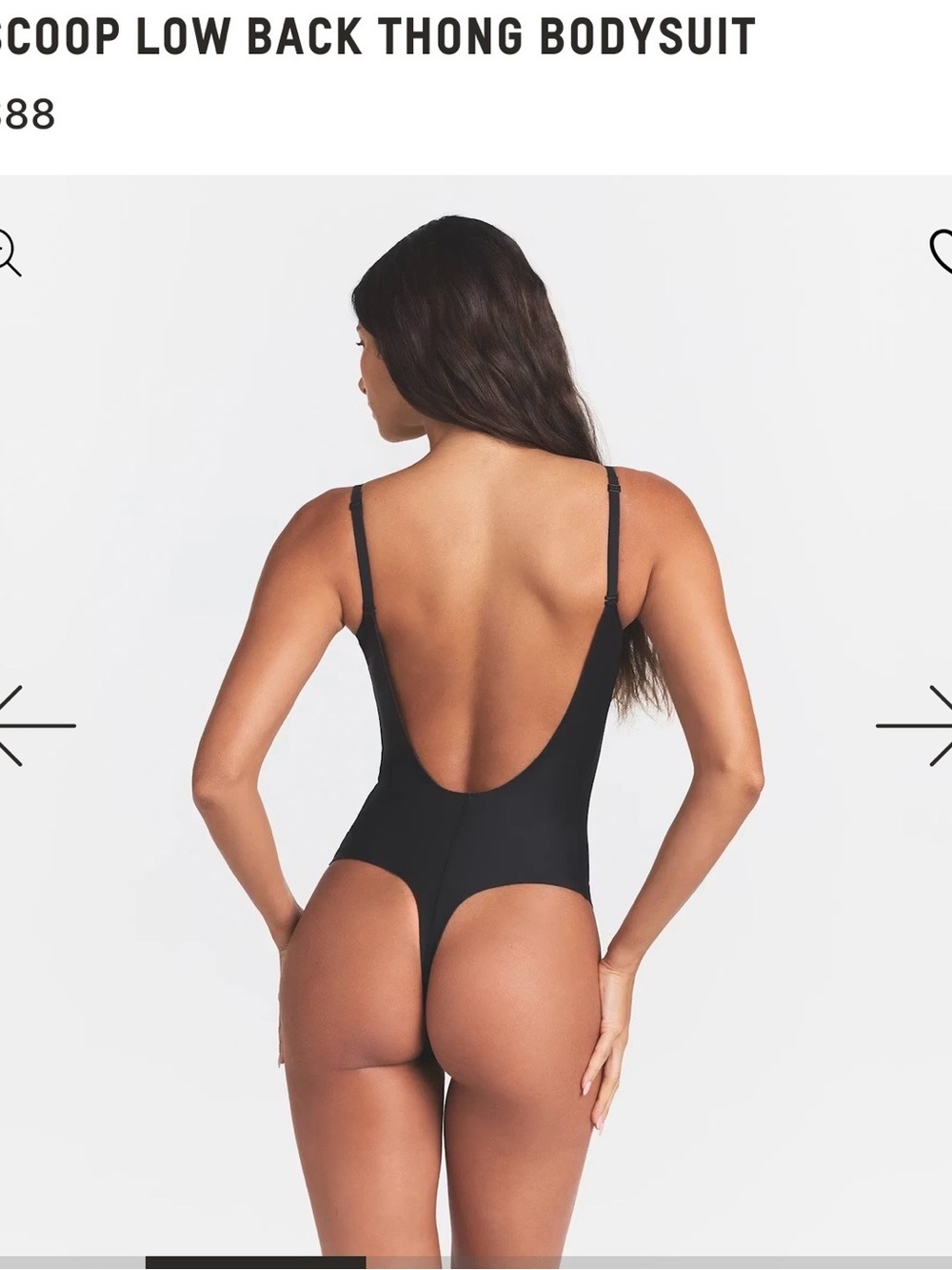 SKIMS scoop low back thong bodysuit #11443